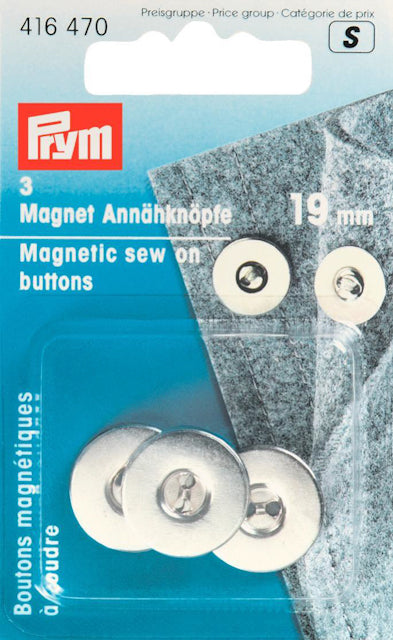 Magnetknappar Silver