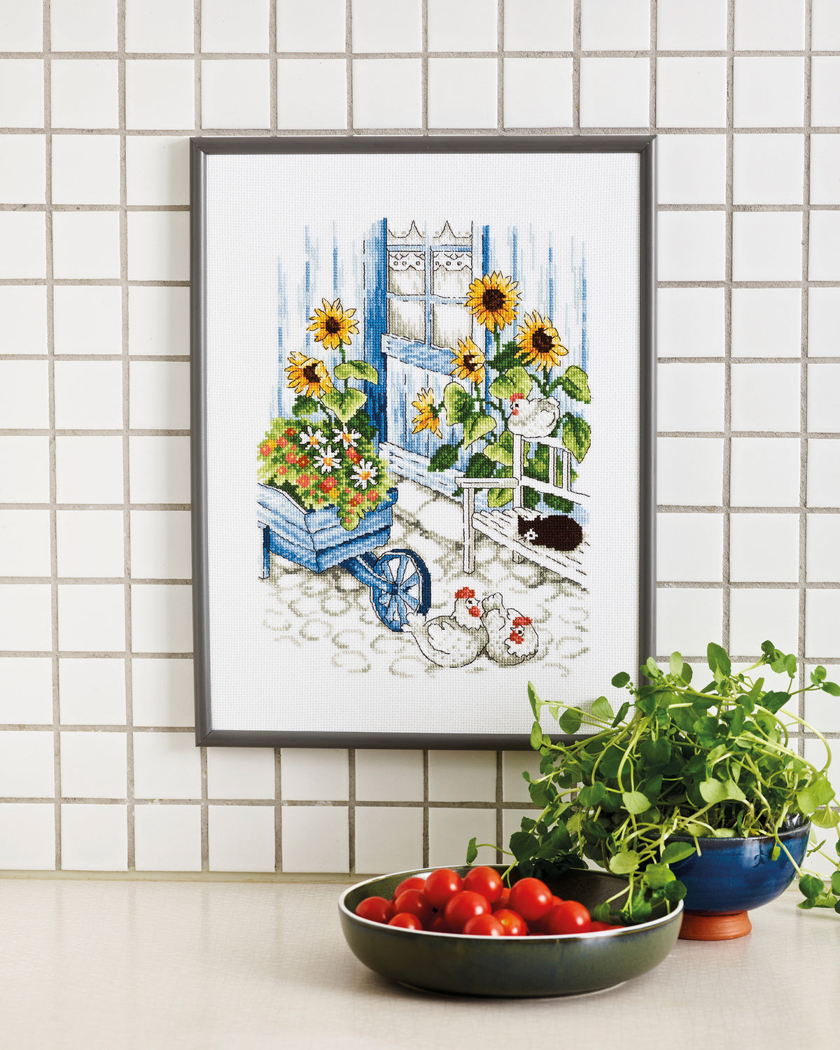 Broderikit Höns på gården