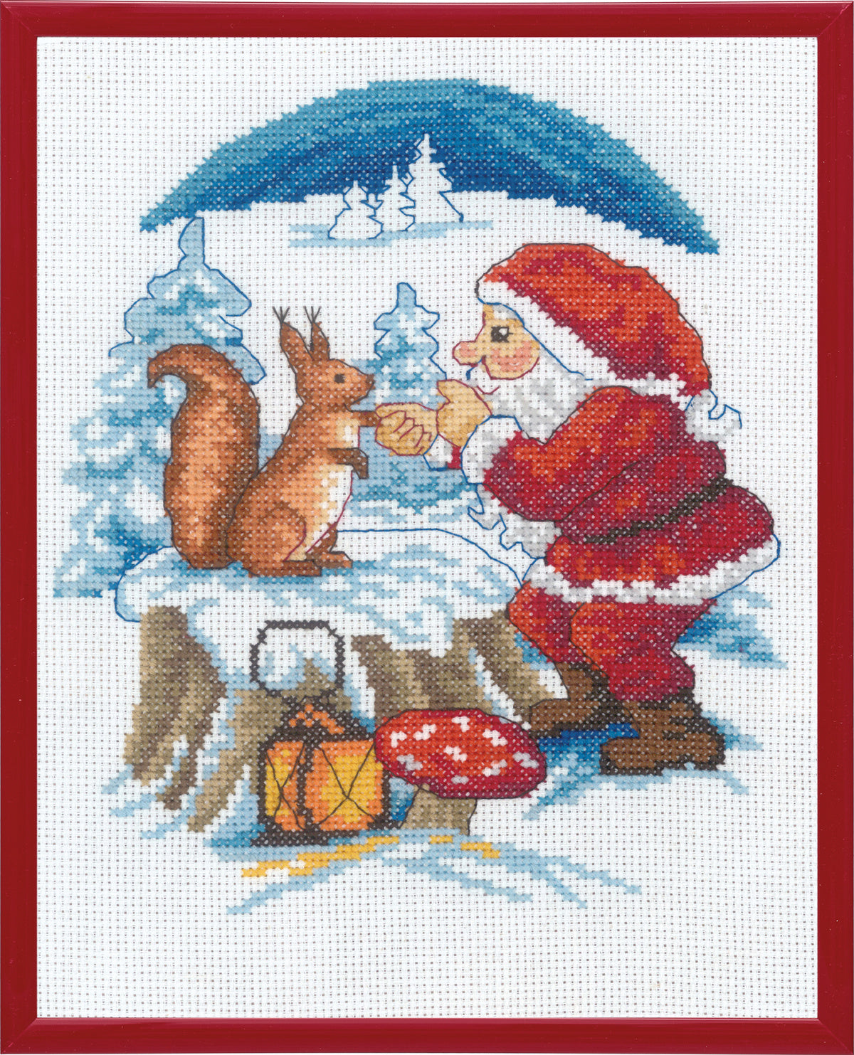 Broderikit Tomten med ekorre