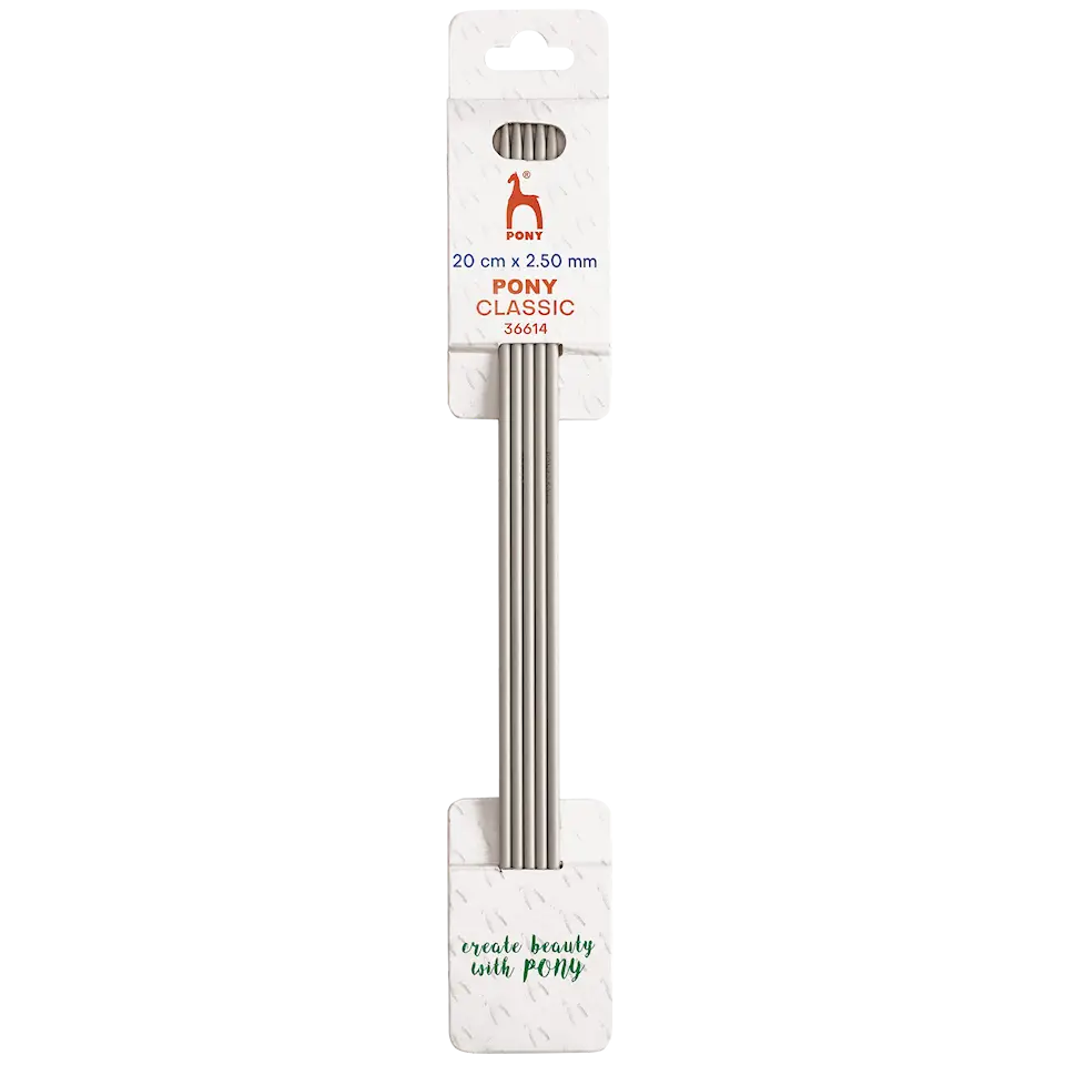 Pony Classic Strumpstickor aluminium 2–5 mm