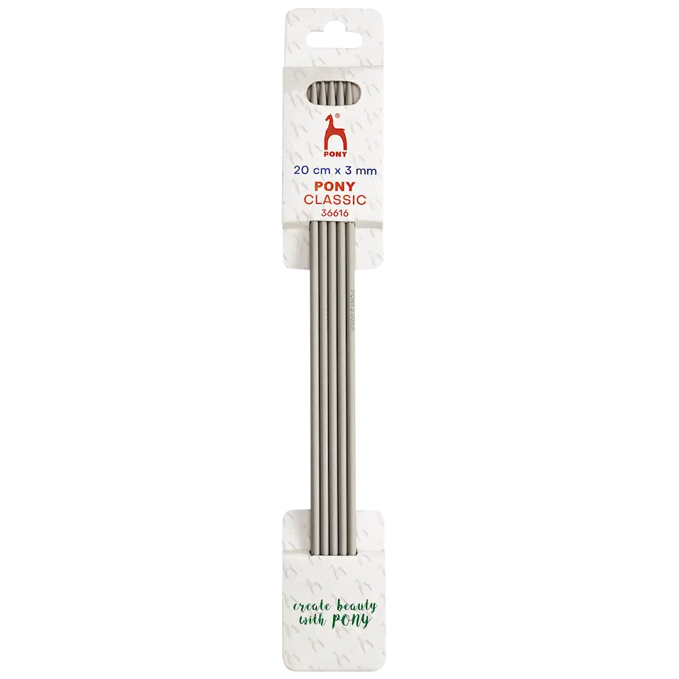Pony Classic Strumpstickor aluminium 2–5 mm
