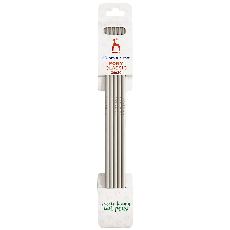 Pony Classic Strumpstickor aluminium 2–5 mm
