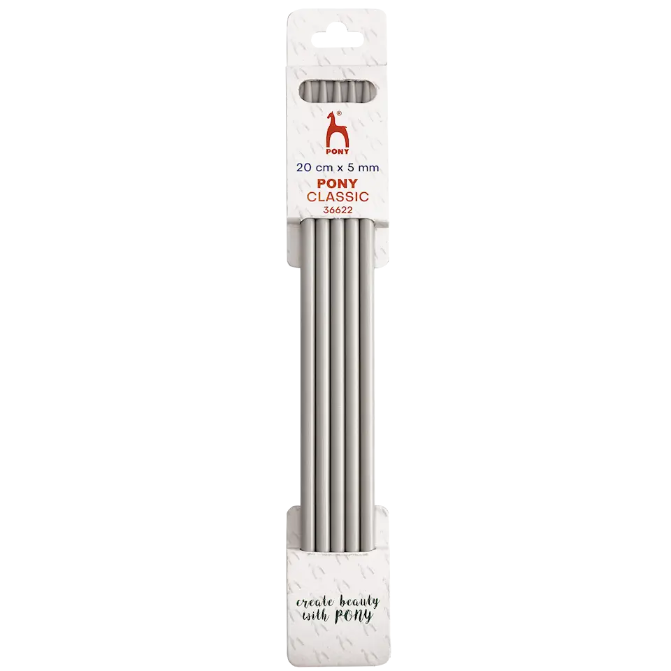 Pony Classic Strumpstickor aluminium 2–5 mm