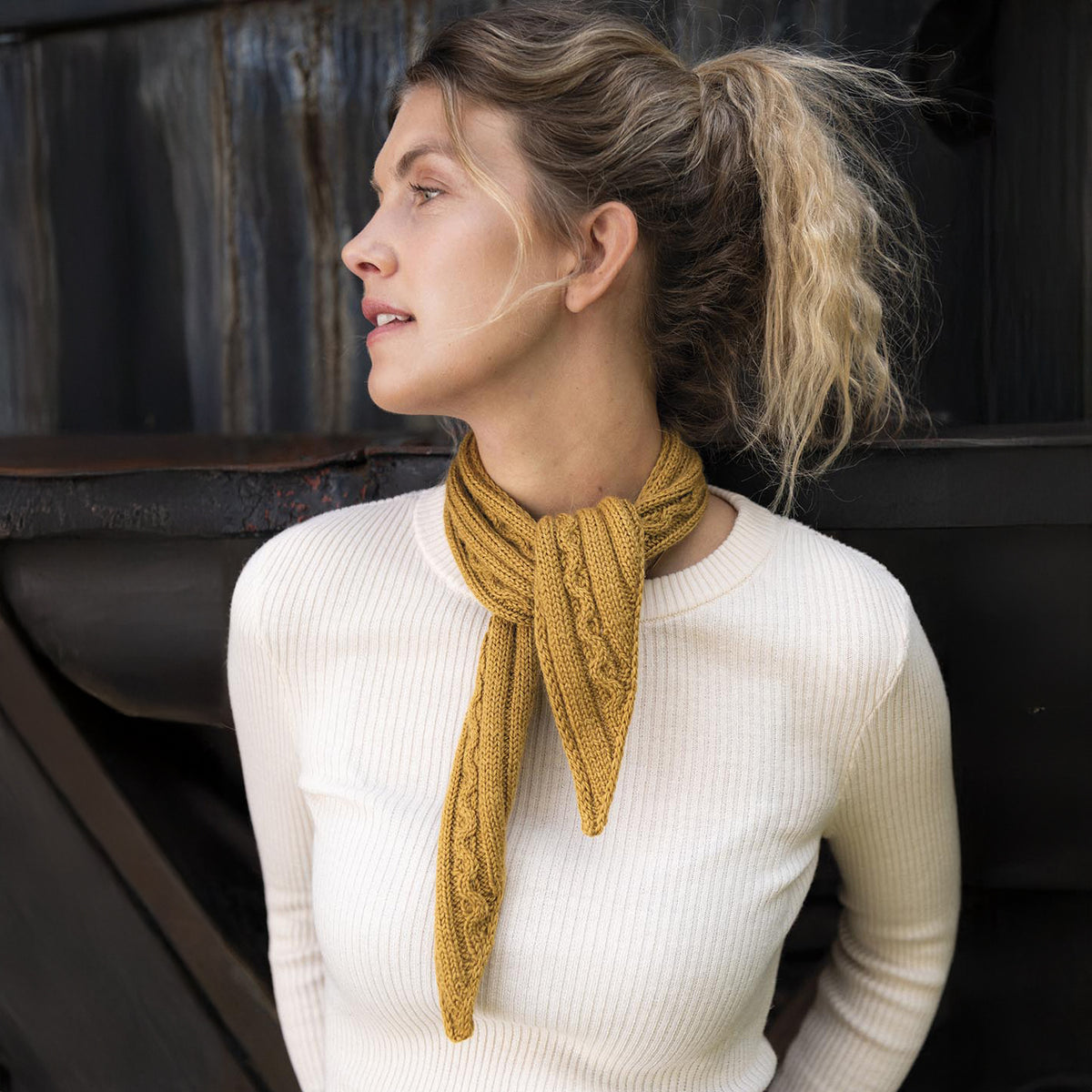 Räls - Stickad Scarf – mönstrets originalbild