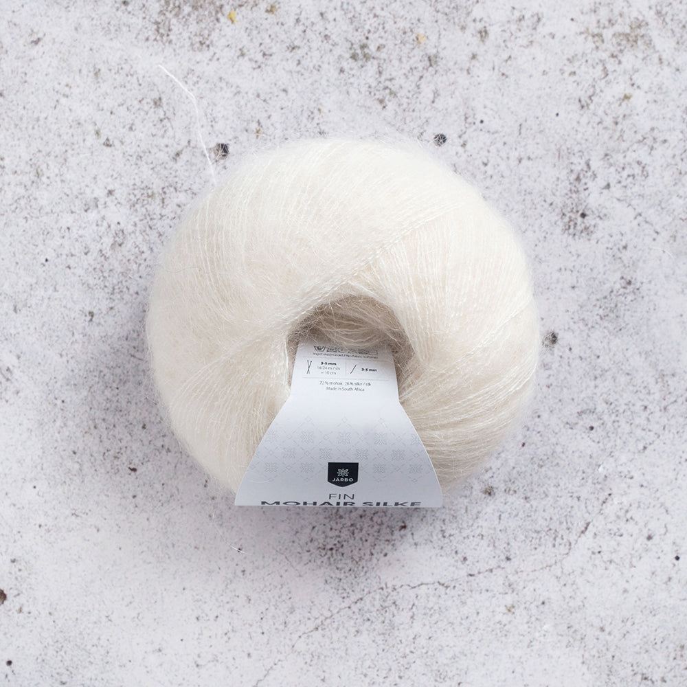 Fin mohair silke – Natural White - 31520 – Garnnystan