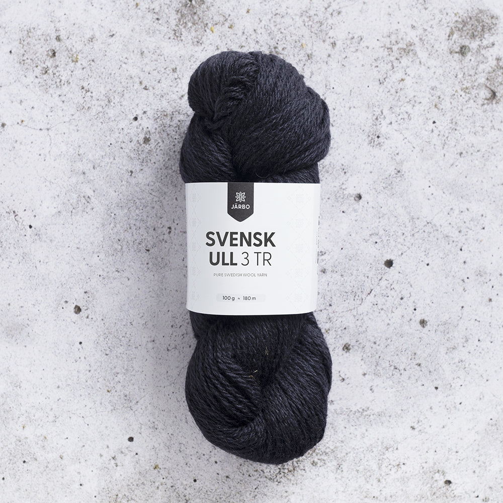 Järbo 3 tr ull – Swedish Black - 59003 – Garnnystan