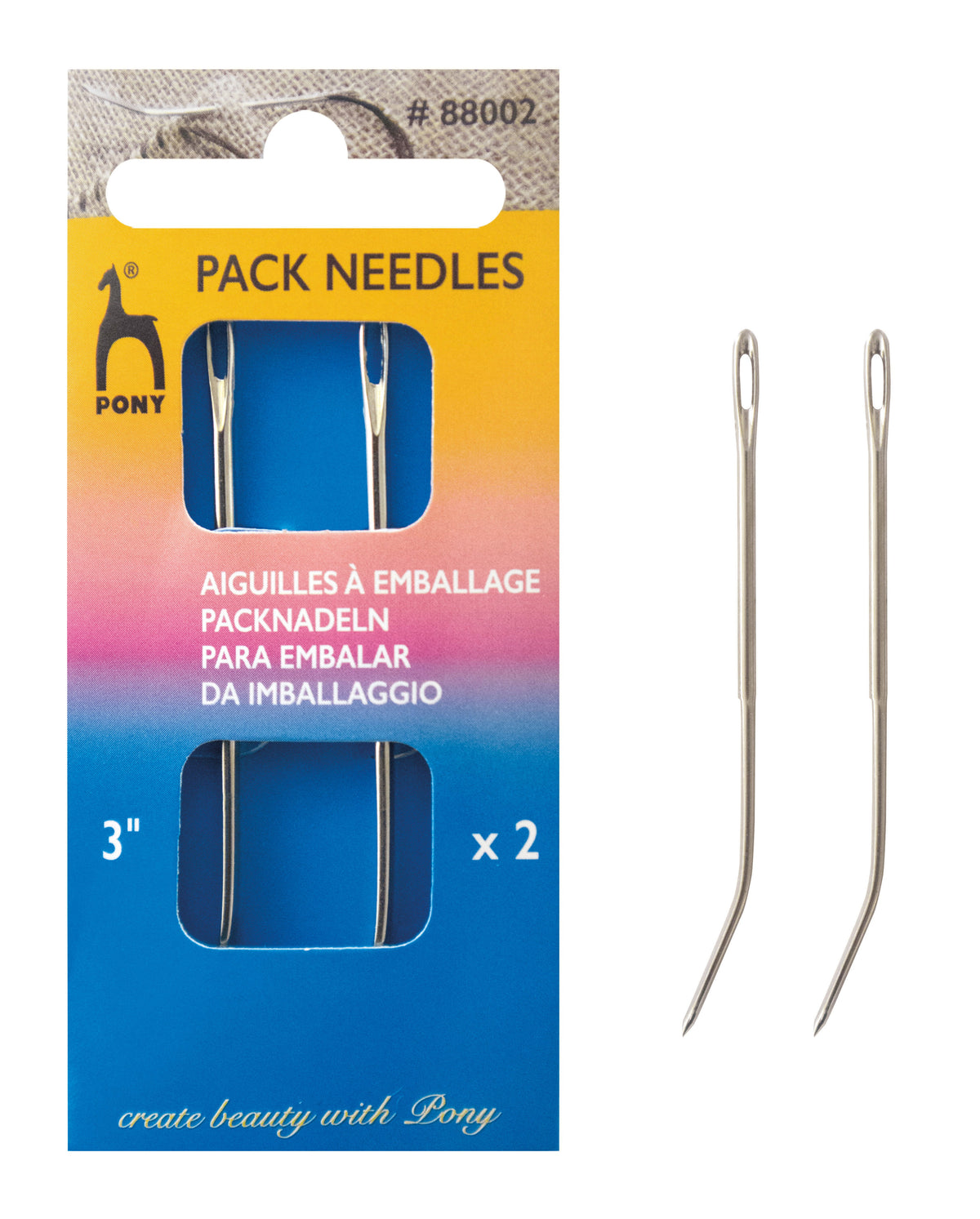 Pony Packnålar med böjd spets – 2-pack 2-pack