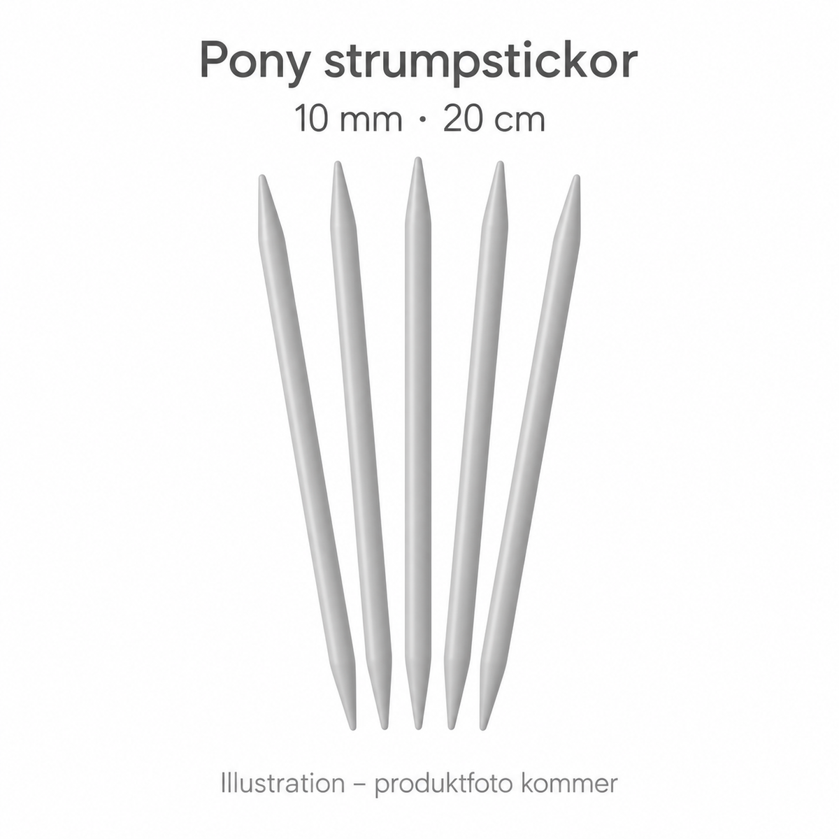 Pony strumpstickor 10 mm / 20 cm – illustration, produktfoto kommer