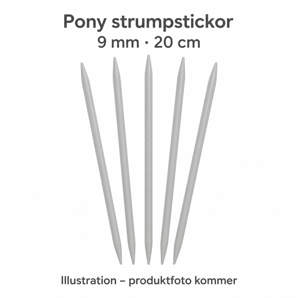 Pony strumpstickor 9 mm / 20 cm – illustration, produktfoto kommer