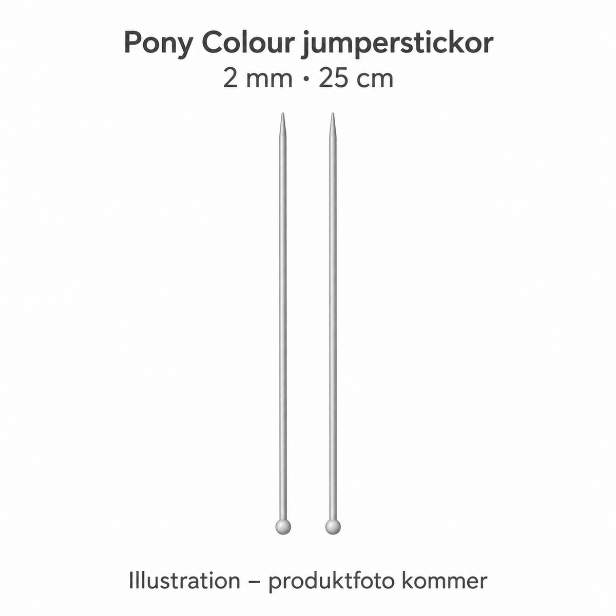 Pony Colour jumperstickor 2 mm / 25 cm – illustration, produktfoto kommer