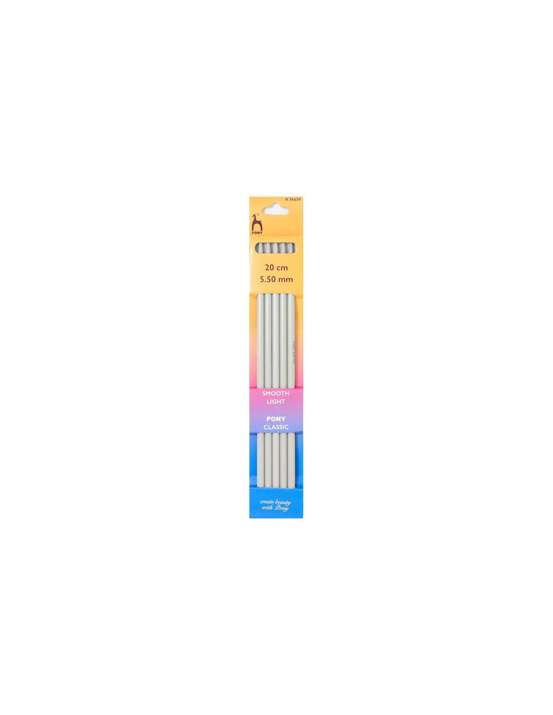 Pony Classic strumpstickor 5.5 mm / 20 cm – plast